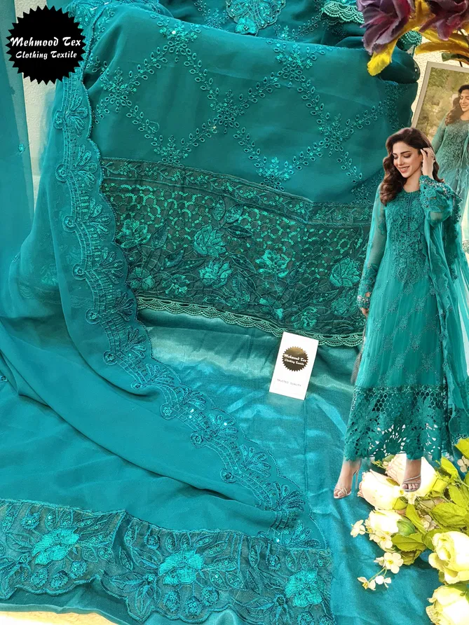 Mehboob Tex M 51 Faux Georgette Pakistani Suits Wholesale Shop In Surat